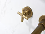 Wall Mounted Bathroom Sink Faucet with Pop-Up Drain 01342767