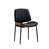 YIJIAN Dining Chairs Set of 2 Mid Century Modern Retro Faux Leather Chair with Bentwood Upholstered W1622123547
