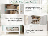 24" Modern Bathroom Vanity with Elegant Twill Design & Soft-Close Hinges, Bathroom Cabinet with Back N710P446535K