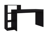 Venetie Desk, 3 Shelves, Black Wengeu B097P474293