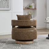 29.1"W Swivel Accent Open Back Barrel Chair Modern Comfy Sofa Chair With Weathered Base For Nursery W1298P241828