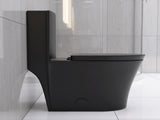 Matte Black Elongated One Piece Toilet Dual Flush 1.1/1.6 GPF Water Saving Map 1000g,Matte Black W2826P192009