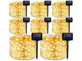 8-piece set of warm colored solar fairy light string, 330 LED outdoor solar Christmas lights, 8 36140197