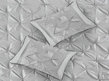 7-Piece Cal King 100% Polyester Pieced Pleated Tufted Comforter Set B035P463171