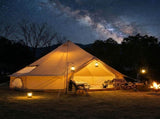 4 Season Bell Tent 16.4FT, Beige Waterproof Glamping Yurt Tent with Stove Jack, Fits 10 People W3636P456648