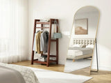 71"x26" Arched Full Length Mirror with Stand Aluminum Frame Floor Mirror for Bedroom,Black 94566167