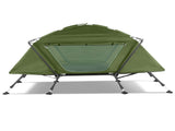 Collapsible camping tent with an integrated cot 53386816