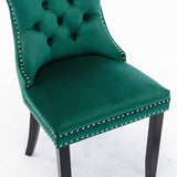 Modern, High-end Tufted Solid Wood Contemporary Velvet Upholstered Dining Chair with Wood Legs 06377325