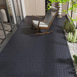 H Style 12" Patio Deck Tiles, DIY Module Interlocking Decking Tiles Floor Tile,Easy and Quick W206P195971