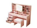 LED Tri-Color Lighting Dressing Table Set Particleboard Textured Melamine Finish Dressing Table 46574011