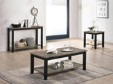End Table With Open Shelf In Dark Brown And Grey SR016385