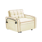1 versatile foldable sofa bed in 3 lengths, modern sofa sofa sofa velvet pull-out bed, adjustable W2564P168267
