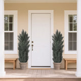 5FT Detachable Artificial Green Cypress Tree Realistic Tall Faux Plant for Indoor and Outdoor W2945P322200