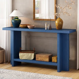 U_STYLE Vintage-Inspired and Ash Wood Veneer ConsoleTable with T-Leg Design,Suitable for N711P241289V