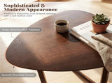 31.5" Small Folding Dining Table, Walnut Solid Wood Foldable Kitchen Table for 2 People 10727353