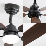 ZNTS 52 Inch Classics Ceiling Fan With Dimmable Led Light 6 Speed Wind 5 Blades Remote Control DC Motor W882P146287