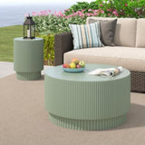 ZNTS 15.72-inch H-barrel coffee table, Nordic style, simple design, suitable for indoor and outdoor use, W1781P211085