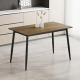 Modern minimalist wood grain tabletop dining table, stylish dining table, kitchen dining table, W1727P229031