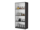 Zachary Matt Gray and White Tier Storage Shelves Bookcase B062P175159