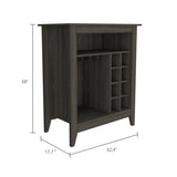 Essential Bar Cabinet, One Open Shelf, Six Built-in Wine Rack, One Drawer -Espresso B20091857