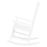 ZNTS 68.5*86*115CM Square Wooden Rocking Chair White 67747455