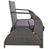 U_STYLE Versatile outdoor loveseat that converts to four seats and a table, suitable for gardens and WF321803AAE