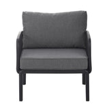 Outdoor Patio Club Chair, Modern Patio Furniture, Waterproof Thick Cushion Deep Seating for Porch, N780P199454B