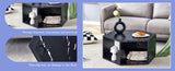 Hexagonal MDF coffee table, characteristic pattern stickers, multi-hole design to give more storage W1151P200318