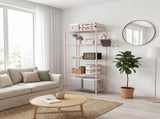 5-layer adjustable shelf with adjustable spacing, pin-type deformable structure, adjustable feet, 85764871