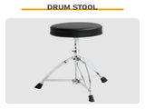 22" Adult 5-Drum Set, Poplar Wood Shells with Double-Layerheads, Brushed Gray Finish, Adult 00417398
