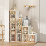 two row of six-layer foldable and stackable multi-size shoe racks is easy to assemble, with high 51412349