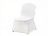 30-Pack Ivory White Stretch Spandex Folding Chair Covers, Universal Fitted Slipcovers, Removable & 33043843