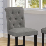 Leviton Solid Wood Tufted Asons Barstool, Set of 2, Grey T2574P165118