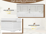 Shoe Bench, Retro Shoe Storage Bench with Safe Soft-Close Devices, Storage Chest with Hidden Storage 84607968