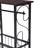 (37 x 20 x 55)cm Multifunctional Bathroom Table / Interior Side Table Tissue Magazine Rack Dark 63834755