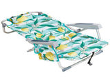 63*65*82cm Short Oxford Cloth Silver White Aluminum Tube Bearing 100kg Beach Chair Lemon 97425952