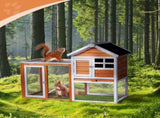 Wooden Rabbit Hutch Outdoor Chicken Coop Indoor Bunny Cage with Run, Guinea Pig House Pet House with 89109545