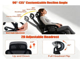 Ergonomic Mesh Office Chair with Adjustable Headrest & Lumbar Support, 90&deg-135&deg Reclining 55027118