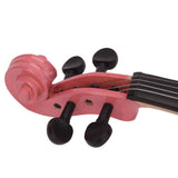 ZNTS New 3/4 Acoustic Violin Case Bow Rosin Pink 96899286