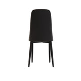 51" 6 person glass dining table set, kitchen set with black metal leg dining table and chairs, 13735012