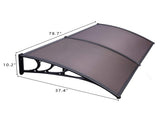 200 x 100 Household Application Door & Window Rain Cover Eaves Canopy Brown & 44640601
