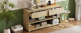 TREXM Console Table for Entryway, Vintage Entryway Table with Drawers and Shelves, Perfect Console N715P233434D