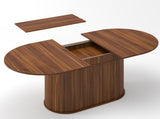 55.11"-70.86" Extendable Dining Table, with Striped Legs for Living Room & Kitchen W757P411745