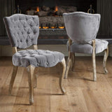 KD TUFTED CHAIR 61624.00GRYRUB