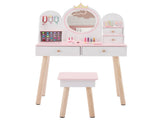 White and pink crown element, MDF particleboard solid wood legs, painted and melamine laminated, 72068757