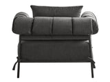Upholstered Comfy Reading Chair, Modern Velvet Accent Chair,Large Lazy Arm Chair with Soft Cushion, T3593P362909