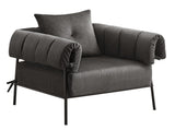 Upholstered Comfy Reading Chair, Modern Velvet Accent Chair,Large Lazy Arm Chair with Soft Cushion, T3593P362909