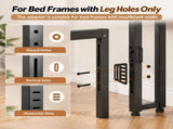 King Size Headboard with Pegboard Storage Shelf, Adjustable Upholstered Backrest, RGB LED Light 47995855
