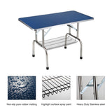 ZNTS 36" Folding Dog Pet Grooming Table Heavy Duty Stainless Steel pet dog Cat Grooming Table 00891082