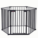 150" Adjustable Safety 6 Panels Play Yard Metal Doorways Fireplace Fence Christmas Tree Fence 98466678